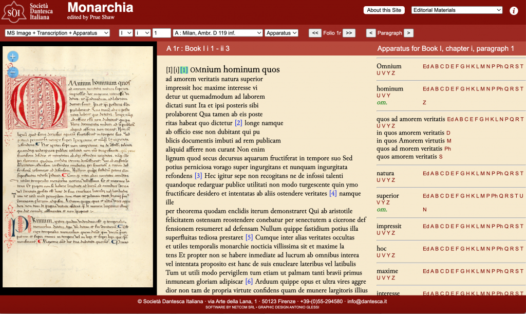 Screen shot of Monarchia website